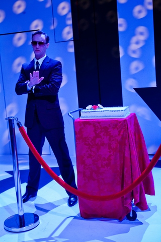 Danny Gardner in a scene from “Everybody Gets Cake!” (Photo credit: Jim R Moore/Vaudevisuals)