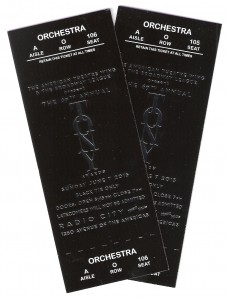 Chip Deffaas tix to the Tony Awards