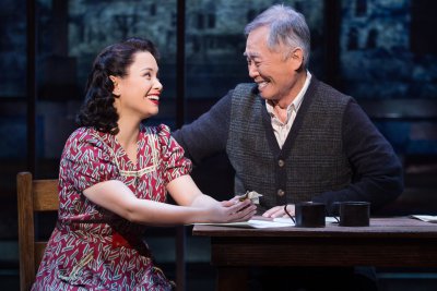 Lea Salonga and George Takei in a scene from “Allegiance” (Photo credit: Matthew Murphy)
