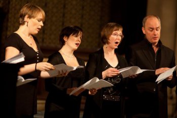Members of The Tallis Scholars at the Church of St. Mary the Virgin