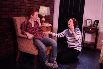 Sarah Killough and Ellen Adair in a scene from “The Goodbye Room” (Photo credit: Colin Shepherd)
