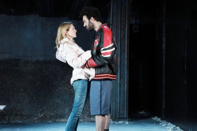 Marin Ireland and Morgan Spector in a scene from “Ironbound” (Photo credit: Sandra Coudert)