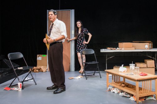 Lenny Grossman and Francesca Ravera in a scene from David Harrower’s “Blackbird” at eh New Ohio Space (Photo credit: Bjorn Bolinder)
